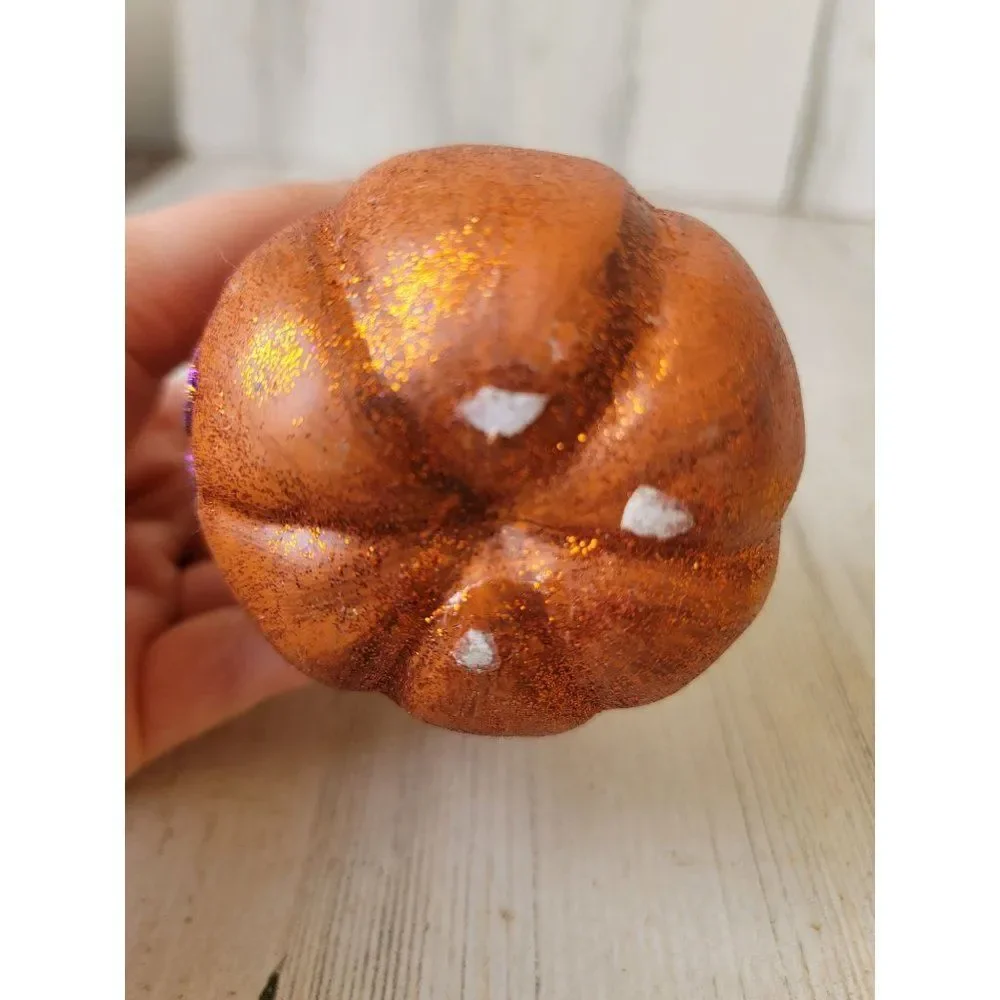 Halloween glitter spider boo pumpkin‎ fang figure decor